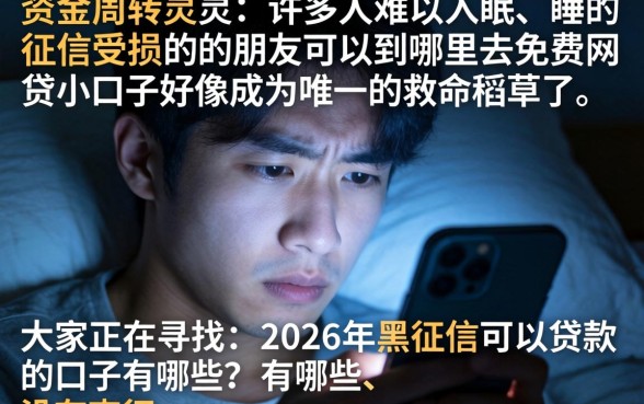 不收费的网贷小口子，胪列五个黑征信也能贷款的网贷口子