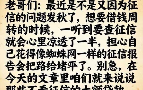 不看征信的大的贷款，遴选五个最新网贷口子今日整理这五个软件