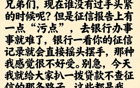 那家贷款不查征信，枚举5个不看黑户下款的软件
