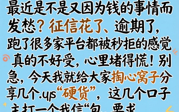 逾期秒过的借款口子，罗列五个最新网贷口子今日整理这五个软件