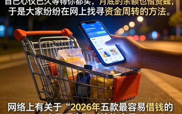 2026年五款最容易借钱的app，精选五个1000至5000的小额贷款口子