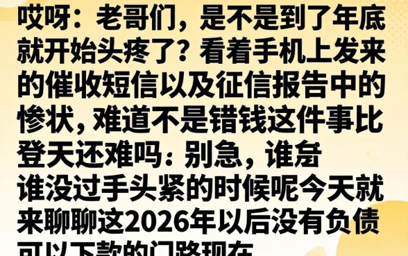 2026什么不看负债能下款的口子，概览五个失信人员可以借钱的网贷平台