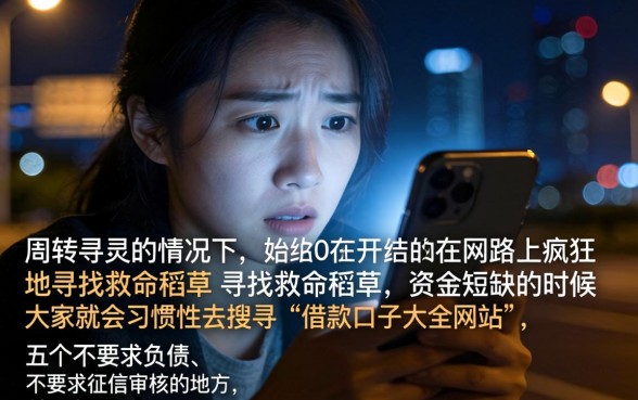 借款口子大全网站，枚举5个不看负债和征信的平台