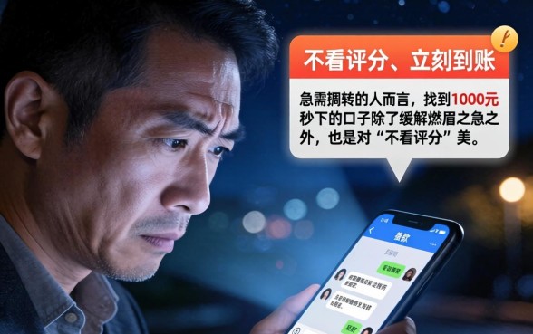 1000元秒下的口子，陈列5个无视评分的贷款平台