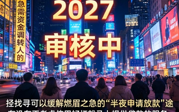 半夜审核秒下的口子，归集五个无论黑白户秒下款的贷款平台