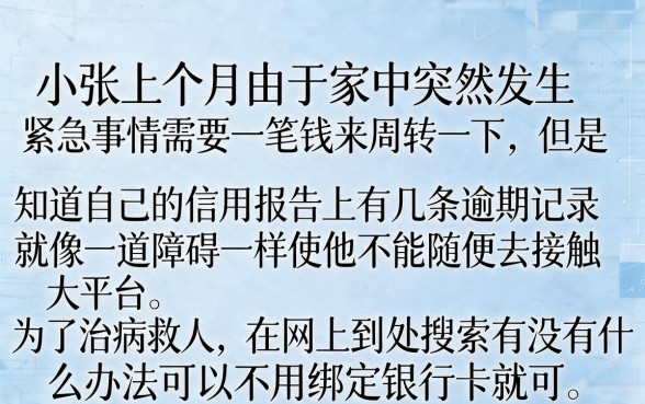 有没有绑信用卡必下的口子，筛选5个不上征信报告的贷款软件