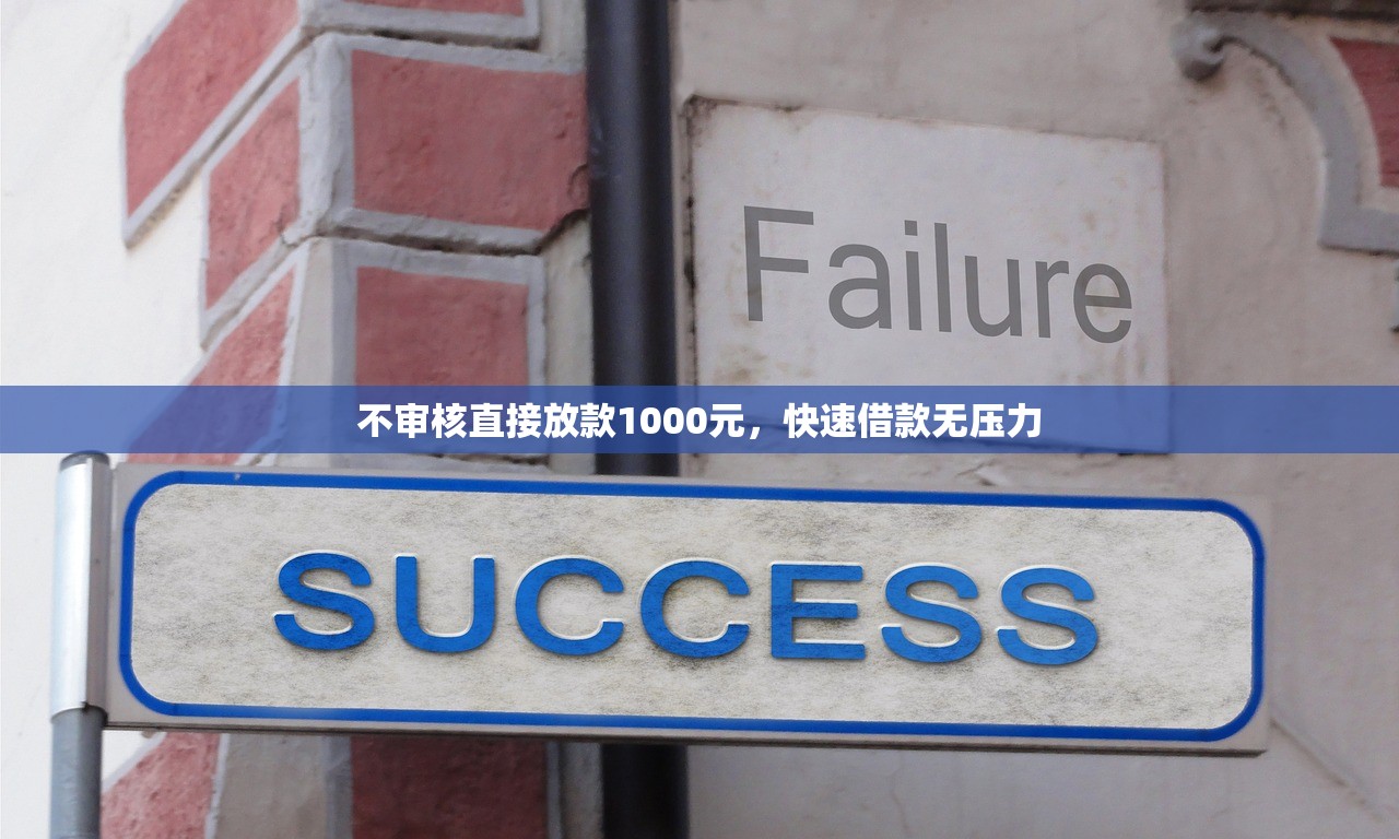 不审核直接放款1000元，快速借款无压力