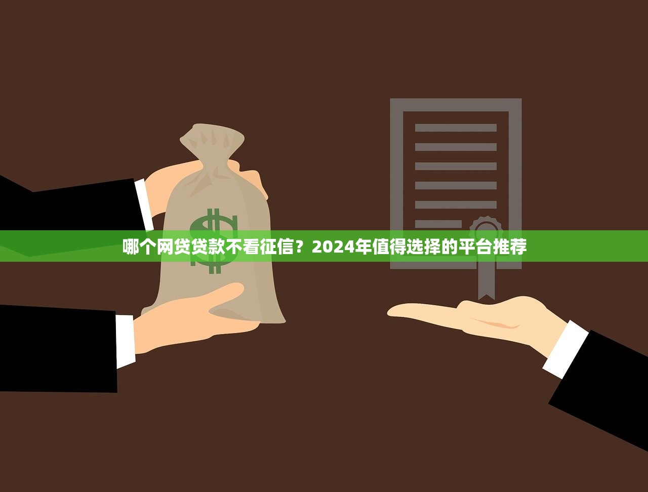 哪个网贷贷款不看征信？2024年值得选择的平台推荐