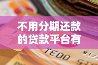 不用分期还款的贷款平台有哪些？精选推荐及注意事项
