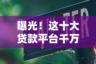 曝光！这十大贷款平台千万别碰（附避坑指南）