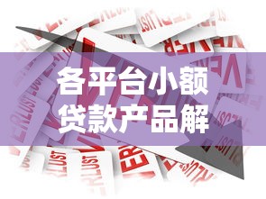 各平台小额贷款产品解析及申请攻略