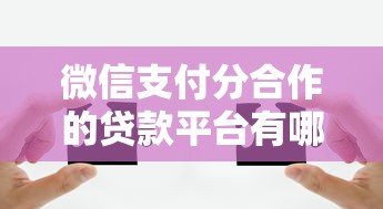 微信支付分合作的贷款平台有哪些？这10个正规渠道可快速借款