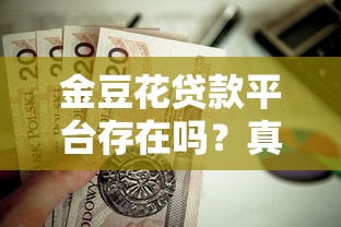 金豆花贷款平台存在吗？真实用户评测与申请攻略
