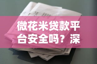 微花米贷款平台安全吗？深度解析其资质与风险控制