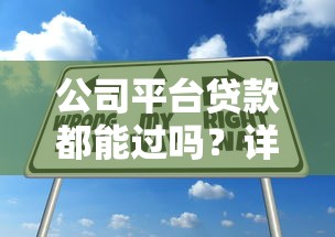 公司平台贷款都能过吗？详解通过率与申请技巧
