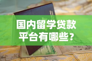 国内留学贷款平台有哪些？最新申请攻略解析