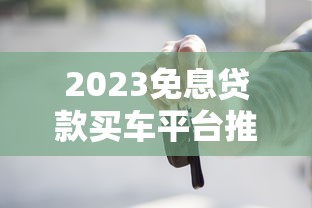 2023免息贷款买车平台推荐：哪个更划算？