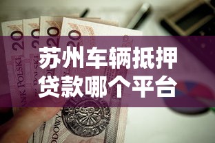 苏州车辆抵押贷款哪个平台好？这5家靠谱机构值得优先考虑