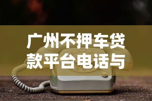广州不押车贷款平台电话与申请全攻略
