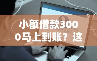 小额借款3000马上到账？这些平台审核快、到账稳