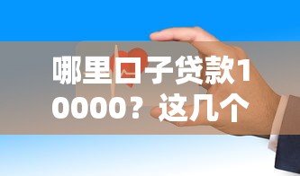 哪里口子贷款10000？这几个平台审核快、额度稳，试试看！