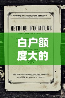 白户额度大的借款平台：征信空白也能轻松过审，最高20万真实测评