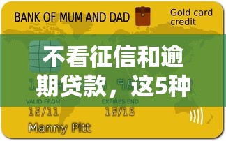 不看征信和逾期贷款，这5种借钱路子真能解决问题？