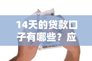 14天的贷款口子有哪些？应急借款这样选更划算