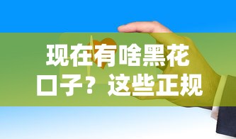 现在有啥黑花口子？这些正规平台更靠谱、下款快！
