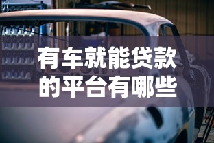 有车就能贷款的平台有哪些？这5个正规渠道值得了解