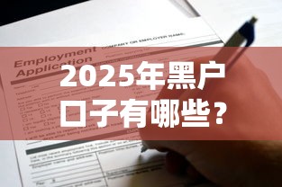 2025年黑户口子有哪些？这5个隐藏渠道还能申请贷款