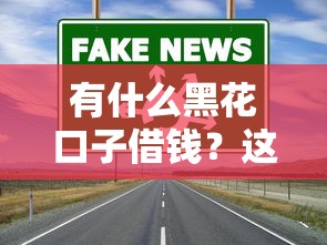 有什么黑花口子借钱？这3个正规渠道更靠谱
