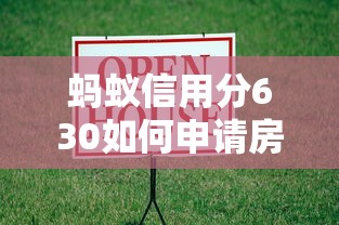 蚂蚁信用分630如何申请房屋按揭贷款？详细攻略来了