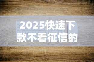 2025快速下款不看征信的平台深度解析