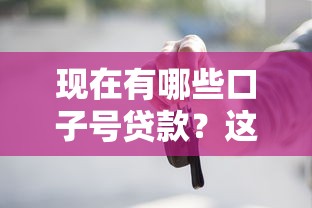 现在有哪些口子号贷款？这5个正规平台值得试试