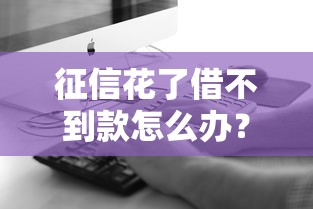 征信花了借不到款怎么办？别慌！这5招帮你破局
