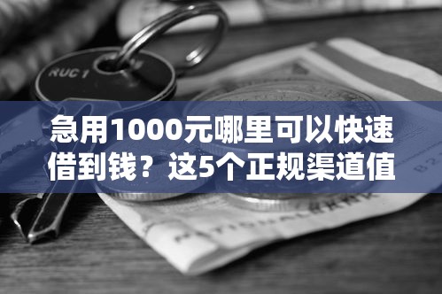 急用1000元哪里可以快速借到钱？这5个正规渠道值得试