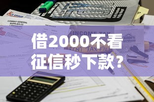 借2000不看征信秒下款？应急必备这5种方法真的能秒到账