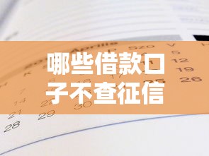 哪些借款口子不查征信？不看征信也能借到钱？