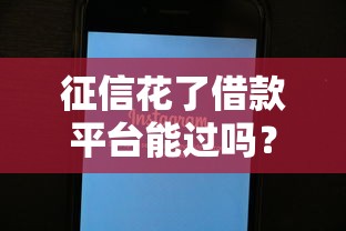 征信花了借款平台能过吗？这3个方法还能下款！