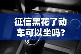 征信黑花了动车可以坐吗？这些细节你必须了解