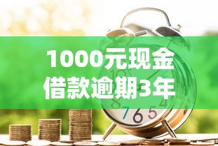 1000元现金借款逾期3年怎么办？3个补救步骤你必须知道