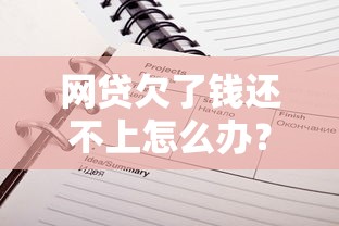网贷欠了钱还不上怎么办？这5个方法或许能帮你解围