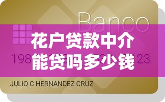 花户贷款中介能贷吗多少钱？真实额度与费用详解