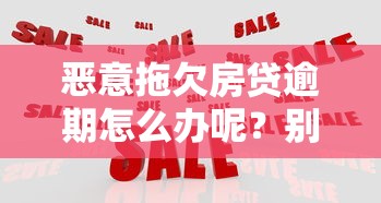 恶意拖欠房贷逾期怎么办呢？别慌！三步教你正确应对
