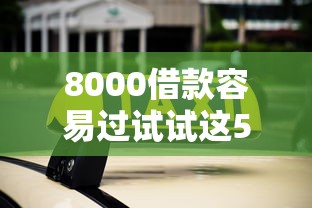 8000借款容易过试试这5个方法，快速到账不踩坑！