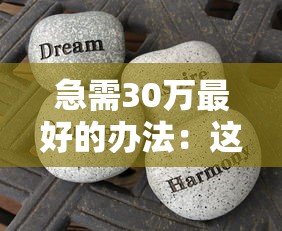 急需30万最好的办法：这三种正规渠道最靠谱