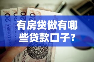 有房贷做有哪些贷款口子？这几种方案或许能解燃眉之急