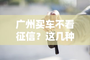 广州买车不看征信？这几种贷款方案帮你轻松提车