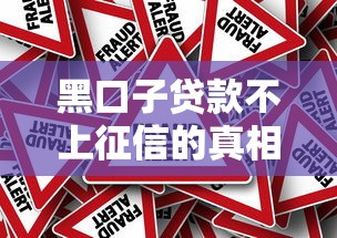 黑口子贷款不上征信的真相！真的靠谱吗？